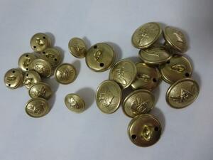 南港南中学校学生服 真鍮金ボタン 前ボタン11個&袖ボタン11個セット