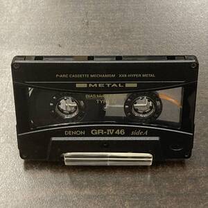 0208 デノン GR-IV 46分 メタル 1本 カセットテープ/One DENON GR-IV 46 Type IV Metal Position Audio Cassette