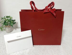 カルティエ 「 Cartier 」ショッパー（3790）正規品 付属品 ショップ袋 紙袋 ブランド紙袋 26×22×9cm 財布箱サイズ 小さめバッグにも