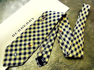 ★良品★3R05383【BURBERRY】バーバリー「人 チェック 柄」ネクタイ