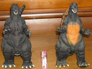 ゴジラ,2体,バンダイ,ソフビ,東宝,ジョージア,おまけ,GODZILLA,ポストカード,モスラ,キングギドラ,メカゴジラ,フィギュア,人形,ジャンク品