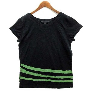 マークバイマークジェイコブス MARC by MARC JACOBS Tシャツ チュニック丈 手描きラインプリント 半袖 ブラック 黒 M 日本製 レディース