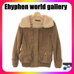 Ehyphen world gallery イーハイフンワールドギャラリー アウター ジャンパー 襟付き ボア ポケット カジュアル レディース ベージュ