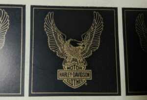 90s 未使用品 ハーレーダビッドソン HD HARLEYDAVIDSON ブラック×ゴールド シール10枚 デッドストック ビンテージ