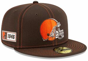 【7】 限定 100周年記念モデル NEWERA ニューエラ Browns ブラウンズ 茶 59Fifty キャップ 帽子 NFL アメフト USA正規品 公式