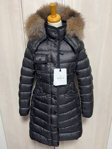 未使用・本物保証☆MONCLER HERMIFUR エルミファー フォックスファー ダウンジャケット TG0 ブラック色 Sサイズ