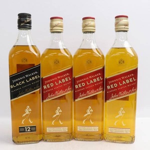 【4本セット】JOHNNIE WALKER（ジョニーウォーカー）各種（レッドラベル 40％ 700ml 等）M24J290263