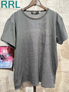 RRL 正規 ボーダー 半袖 ポケット Tシャツ XL ダブルアールエル ラルフローレン