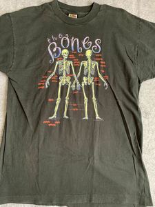 90s XL 蓄光 スカル ビンテージ tシャツ 標本 bones nirvana 人体模型 カートコバーン skull vintage