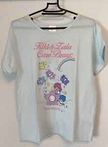 キキララ　ケアベア　コラボ　　Tシャツ　Mサイズ　サックス　水色　2014年　リトルツインスターズ