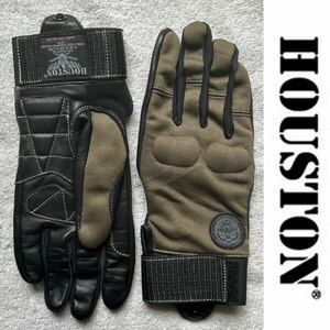 ★アウトレット処分 HOUSTON KHAKI Sサイズ ヒューストン ライディンググローブ メッシュ スマホ対応 新品 A60508-18