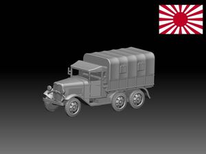 HINODE 1/144レジンキット　未塗装 WW2　日本陸軍 九四式六輪自動貨車トラック　軍用車両 Aワールドタンクミュージアム240805