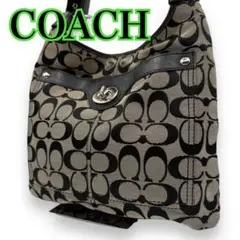 美品 COACH ショルダーバッグ ターンロック シグネチャー F16538