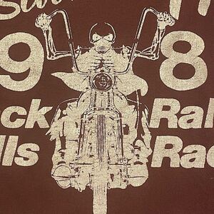 80s sportswear ビンテージ ハーレーダビッドソン Tシャツ スカルライダー USA製 両面プリント 1986 STURGIS Black Hills Rally Mサイズ