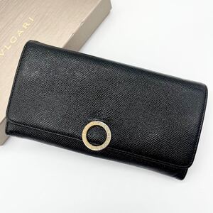 BVLGARI ブルガリ　長財布　ブラック　ロゴクリップ　箱