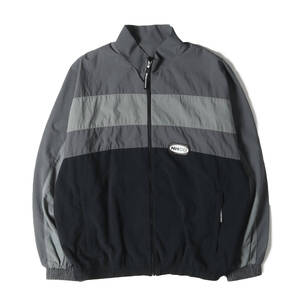 NEIGHBORHOOD ネイバーフッド ジャケット サイズ:L 22AW パネル ナイロン トラックジャケット (TRACK PANELLED JACKET) グレー ブラック