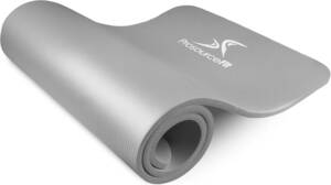 Grey 1/2" ProsourceFit Extra Thick Yoga and Pilates Mat