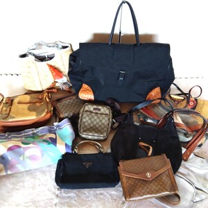 １円スタート■まとめ出品 バッグ GUCCI PRADA Iアニヤハインドマーチ EmilioPucci フォリフォリ CELINE CLENCE Orbe voyage