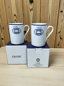 ★未使用　DANSK　ダンスク　ビストロロゴ付き　マグカップ　2個セット★