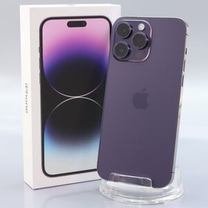 Apple iPhone14 Pro Max 128GB Deep Purple A2893 3L314J/A バッテリ100% ■SIMフリー★Joshin3952【1円開始・送料無料】