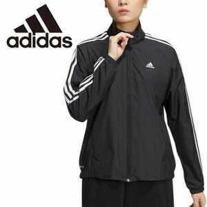 ★アディダス adidas 新品 レディース スリーストライプス フルジップ ウインドブレーカー ジャケット Mサイズ [HM2799-M] 二 壱★QWER