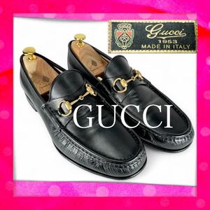 美品 現行品 GUCCI グッチ ローファー 60周年 1953 28センチ ビットローファー ブラック 革靴 黒 レザー シューズ