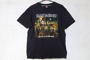 ROCK Yeah/半袖Tシャツ/バンドT/IRON MAIDEN/アイアンメイデン/ミュージシャン/前後プリント/黒/ブラック/Lサイズ(8/7R)