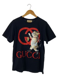 GUCCI◆Tシャツ/XS/コットン/ブラック/615044 XJDSW/グッチ