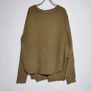 ROKU 6 BEAUTY&YOUTH BACK STITCH PULLOVER 長袖Ｔシャツ カットソー ロンＴ ベージュ系 ロクビューティアンドユース 4-0324M 234582