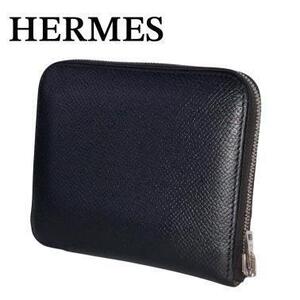 1円~ 美品 HERMES アザップ シルクイン コンパクト コインケース N刻印