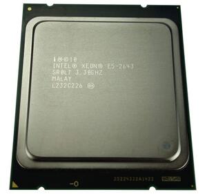 ■送料無料■ CPU Intel Xeon E5-2643 3.33GHz 10MB Quad Core 130W LGA2011 SR0L7 中古 動作確認済み 　　CP0095