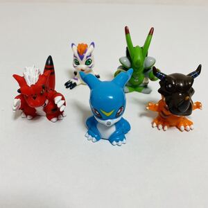 【中古品】デジモン 指人形 ブイモン グレイモン グラウモン ラピッドモン ゴマモン 5個セット フィギュア デジタルモンスター 希少 レア