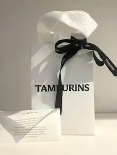 TAMBURINS ギフト袋 小型 ホワイト リボン付き