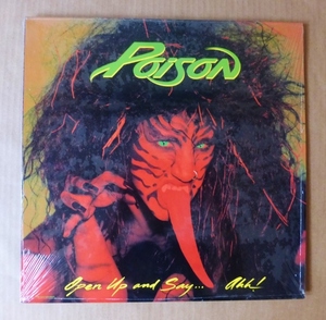 POISON「OPEN UP AND SAY…AHH」米ORIG [CAPITOL配給ENIGMA] シュリンク美品