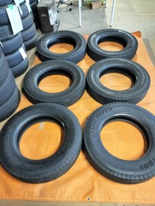 【G0528】BRIDGESTONE DURAVIS R205 205/80R17.5 114/112L LT 120/118L LT ノーマルタイヤ6本セット