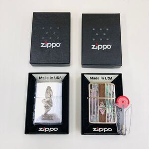 Zippo ジッポー 2点セット /SIRENA セレーナ/ウッドアーマー シェルウッド/ 火花確認 喫煙具 箱付き B5