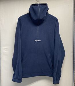 【supreme シュプリーム】22AW Polartec Facemask Half Zip Hooded Sweatshirt フリースジャケット L ネイビー ポーラテック 2406oki M