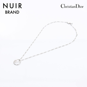 クリスチャンディオール Christian Dior ネックレス ロゴ シルバー