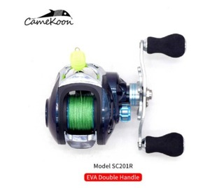 ★☆【大人気!!】Camekoon 新ベイトリール ライトジギング 鍛造スプール 軽量 ドラグ8ｋｇ 7.1:1 強力防水 バス釣り 201RD with Line☆★