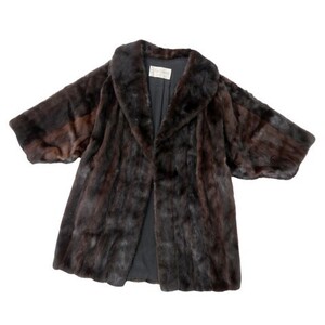 GR0074#fur Couture*デミバフミンク*MINK*ファーコート*ミドルコート*着物/和装コート*リアルファー*本毛皮*ブラウン系*Mサイズ相当