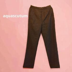 aquascutum アクアスキュータム まだら模様　マーブルパンツ　毛混