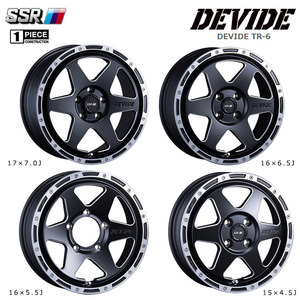 送料無料 SSR DEVIDE TR-6 5.5J-16 +22 5H-139.7 (16インチ) 5H139.7 5.5J+22【2本セット 新品】