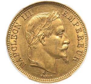 【特年 1862BB MS62】ナポレオンIII世 フランス ストラスブール製造 100F エンペラー 金貨 NGC 有冠 3078枚 値上り 投資 PCGS 