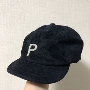 (k) DECHO×BEAMS BOY デコー ビームスボーイ レザー コメキャップ ネイビー 帽子 