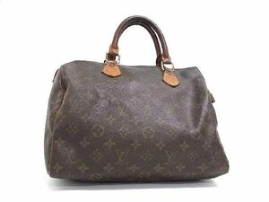 1円 LOUIS VUITTON ルイヴィトン M41526 モノグラム スピーディ30 ハンドバッグ トート ミニボストン レディース ブラウン系 AX3107