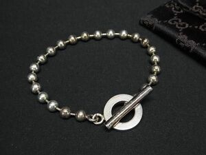 1円 GUCCI グッチ SV925 ボールチェーン ブレスレット アクセサリー メンズ レディース シルバー系 AZ3287