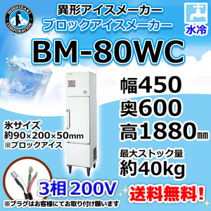 BM-80WC ホシザキ 製氷機 水冷式 ブロックアイスメーカー 幅450×奥600×高1880mm