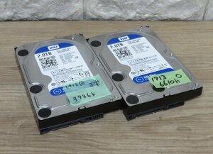 ★≪中古品≫WD HDD 3.5 2T WD20EZRZ 64M 2台[t24100329]