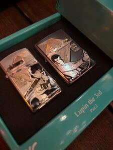 ZIPPO/ジッポー Lupin the 3rd Pair 2/ルパン三世 4000個限定ペア ルパン三世&峰不二子 08年製 2点セット /シリアルナンバー:1177