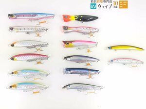 ダイワ ソルティガ ラフライド 160F ヒラマサチューン・パワースプラッシュ F、シマノ ガブロ 175F、タックルハウス 他 計14点